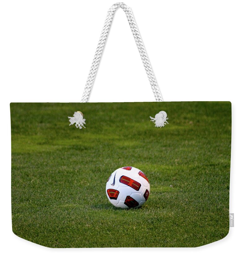 Futbol Weekender Tote Bag featuring the photograph Futbol by Laddie Halupa