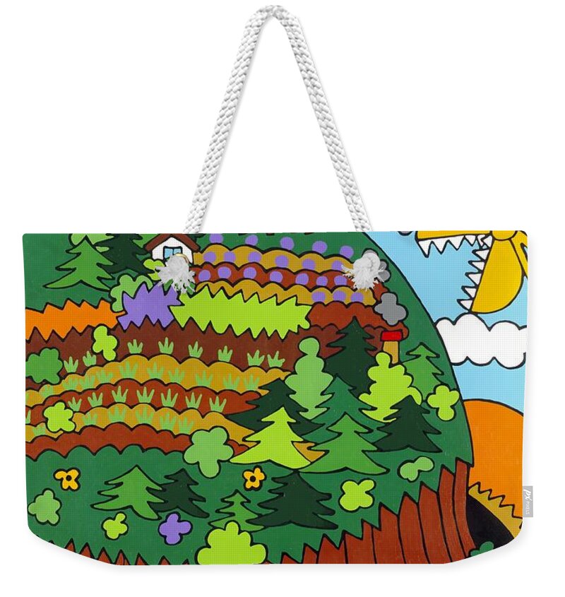 Country Weekender Tote Bag featuring the painting Future Development A by Rojax Art
