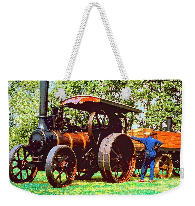 Galahad Weekender Tote Bag featuring the mixed media Galahad by Dominic Piperata