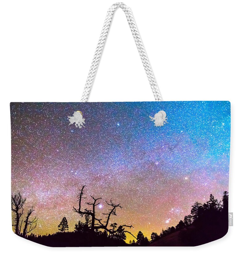 Sky Weekender Tote Bag featuring the photograph Galaxy Night by James BO Insogna