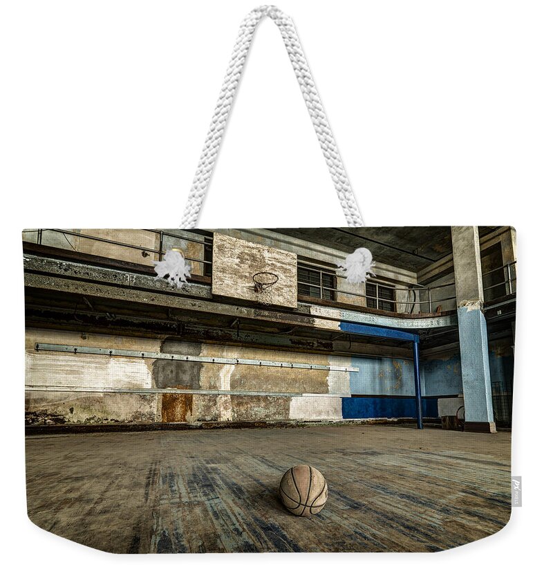 Basketball Weekender Tote Bag featuring the photograph Game on by Rob Dietrich
