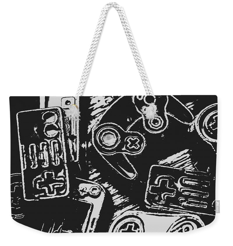 Game Weekender Tote Bag featuring the photograph Game play in blocks and lines by Jorgo Photography
