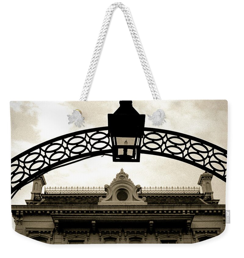 Garden District Weekender Tote Bag featuring the photograph Garden District Lantern Arch by KG Thienemann