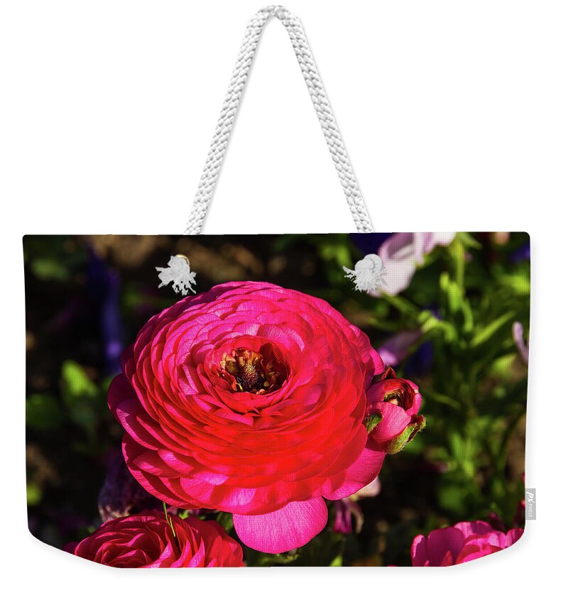 Flower Weekender Tote Bag featuring the photograph Garden flowers - 2 by Paul MAURICE