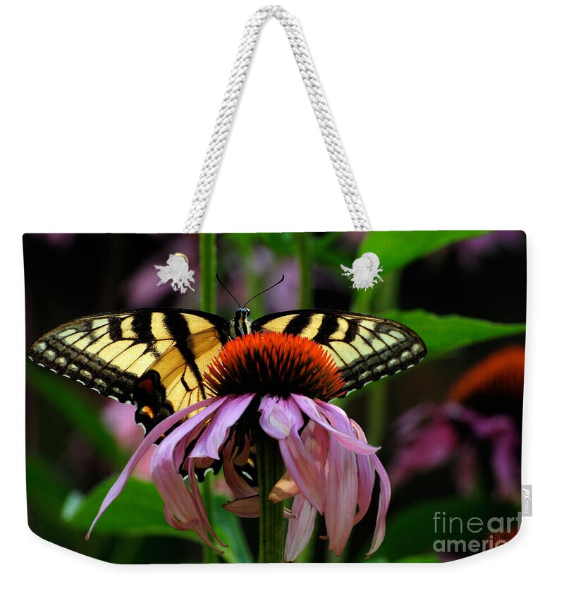 Butterfly Weekender Tote Bag featuring the photograph Garden Greetings by Lois Bryan