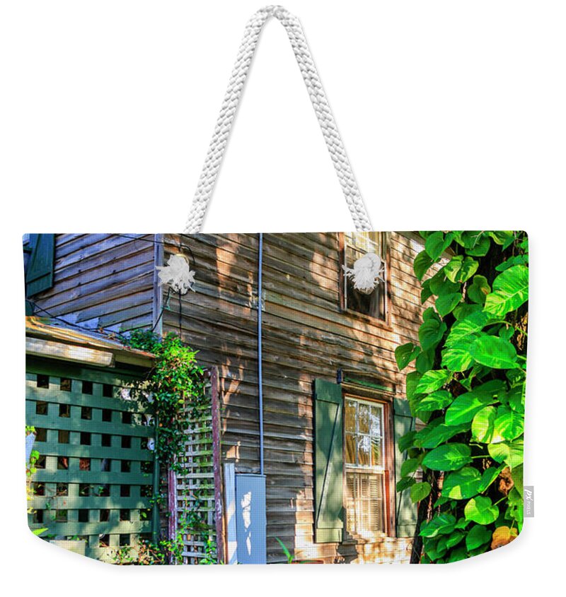 Dove Cote Weekender Tote Bag featuring the photograph Gardeners Shack by Chris Smith