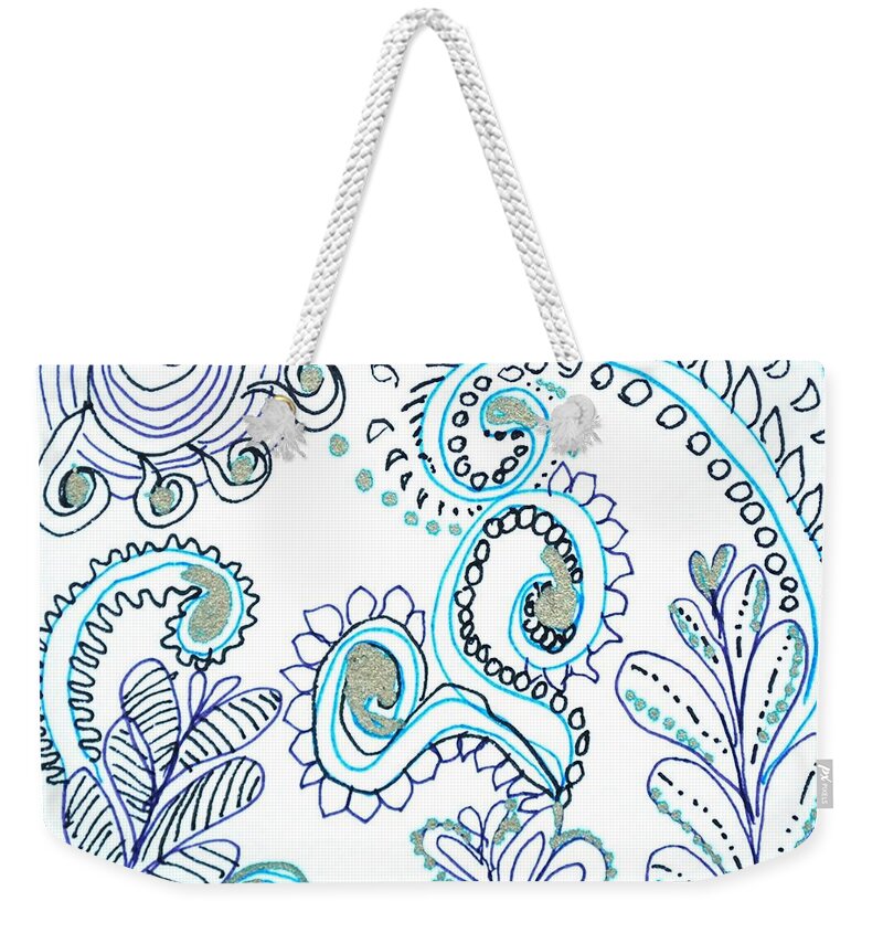 Caregiver Weekender Tote Bag featuring the drawing Gardens by Carole Brecht