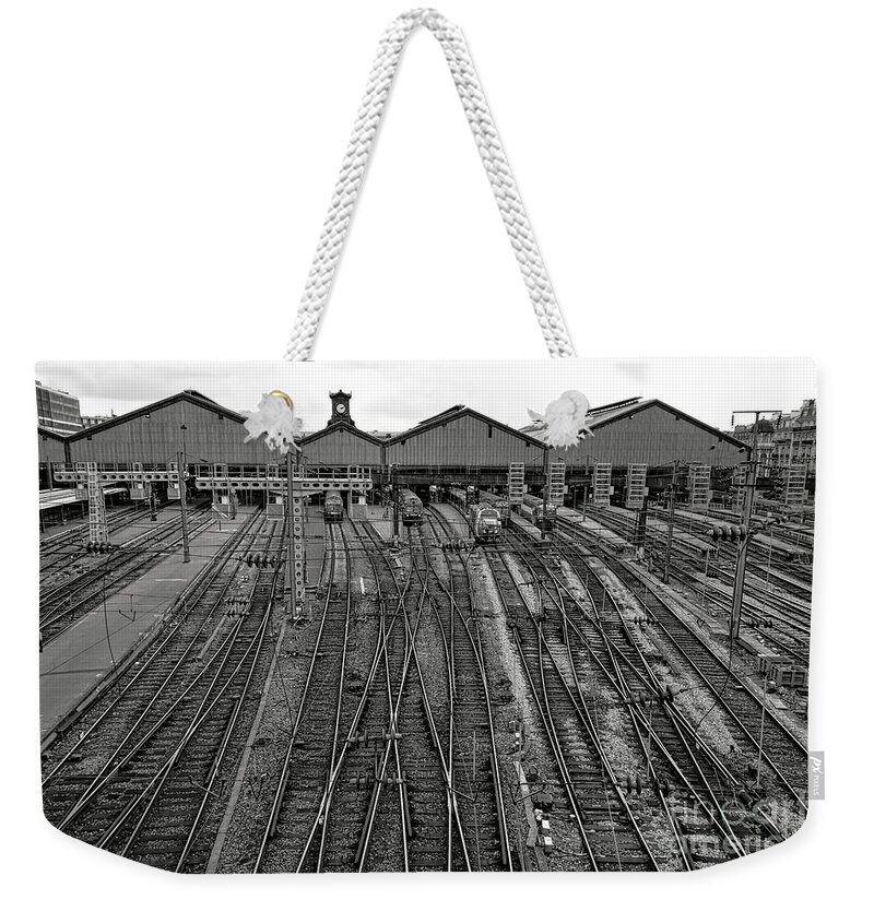 Paris Weekender Tote Bag featuring the photograph Gare Saint Lazare by Olivier Le Queinec