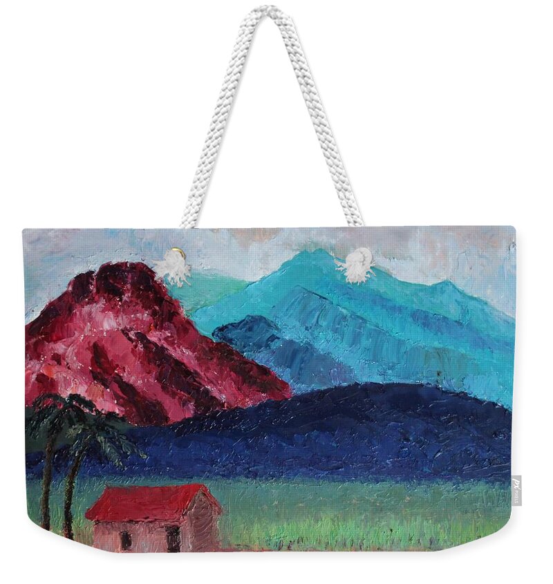 Gauguin Weekender Tote Bag featuring the painting Gauguin Canigou by Vera Smith