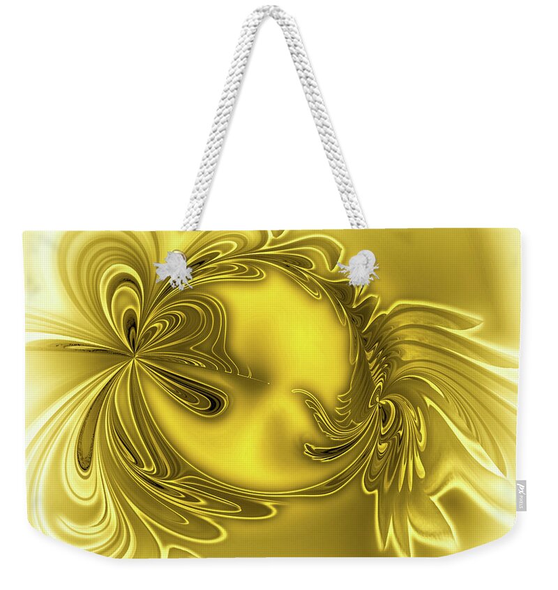 Edelstein Weekender Tote Bag featuring the digital art Gemstone Gold by Eva-Maria Di Bella