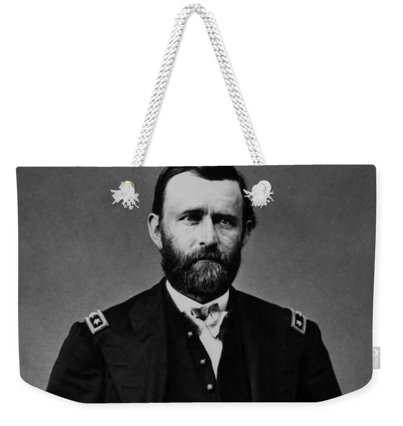 Ulysses Grant Weekender Tote Bag featuring the photograph General Grant During The Civil War by War Is Hell Store