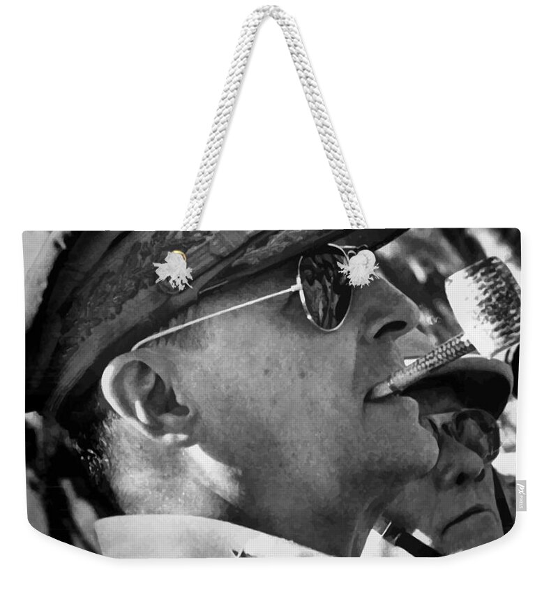 Douglas Macarthur Weekender Tote Bag featuring the painting General MacArthur by War Is Hell Store