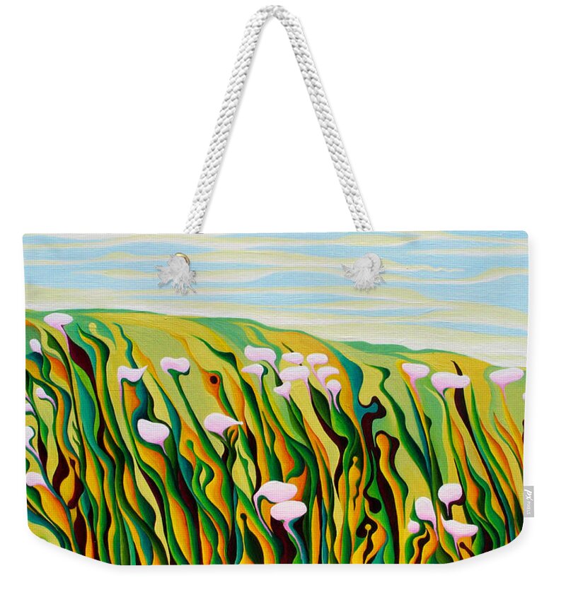 Grass Weekender Tote Bag featuring the painting Gentle Contemplation by Amy Ferrari