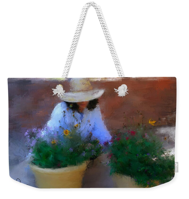 Woman Weekender Tote Bag featuring the painting Gently Does It by Colleen Taylor