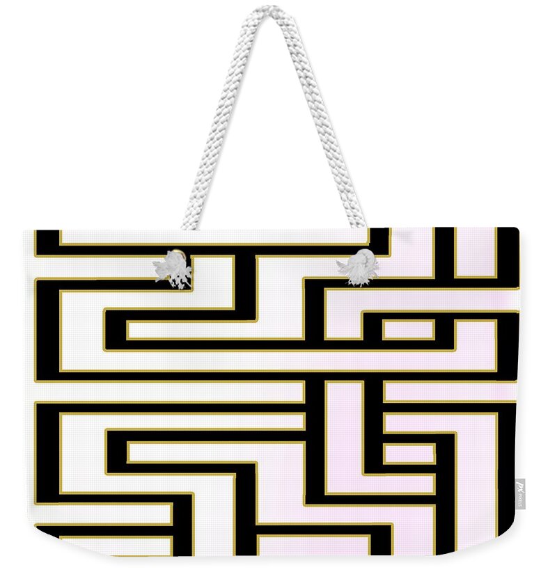 Geo 7 - Transparent Weekender Tote Bag featuring the digital art Geo 7 - Transparent by Chuck Staley