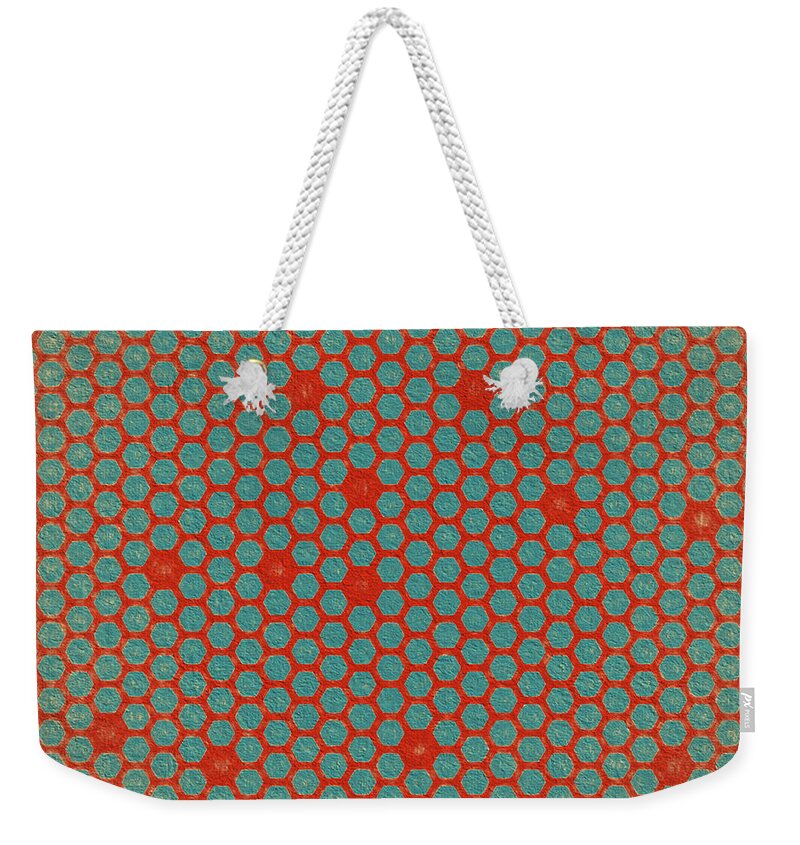 Abstract Weekender Tote Bag featuring the digital art Geometric 2 by Bonnie Bruno
