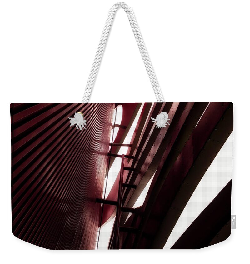 Architecture Weekender Tote Bag featuring the photograph Geometric Flow 05 by Mark David Gerson