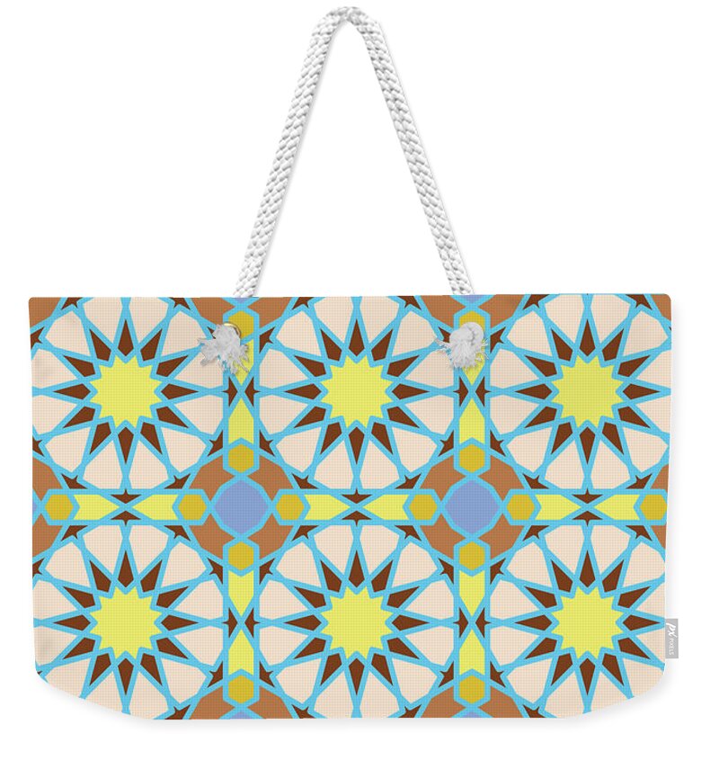 Pattern Weekender Tote Bag featuring the digital art Geometric Pattern by Ariadna De Raadt