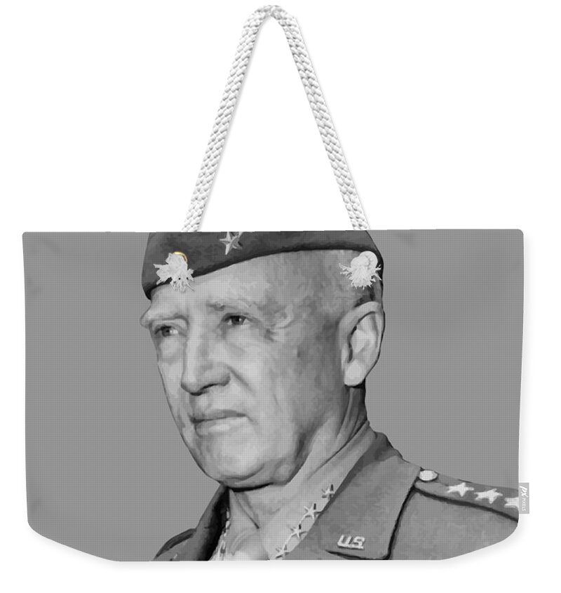 General Patton Weekender Tote Bag featuring the painting George S. Patton by War Is Hell Store
