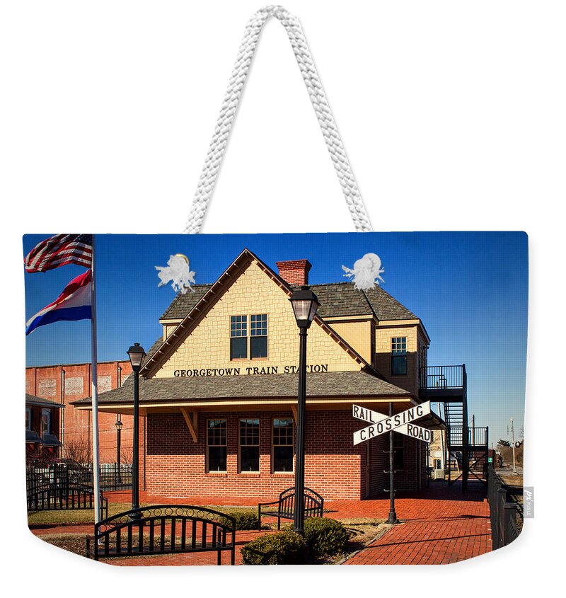 Georgetown Train Station Weekender Tote Bag featuring the photograph Georgetown Train Station by Bill Swartwout