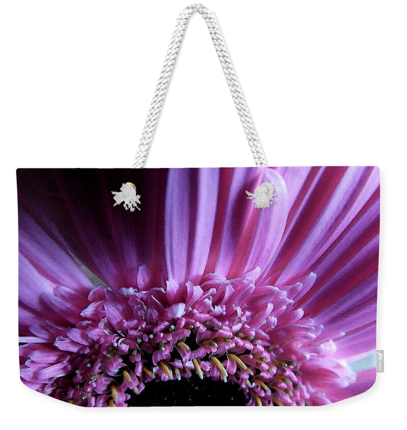 Original Photography Weekender Tote Bag featuring the digital art Gerber Daisy watercolor by Richard Copeland