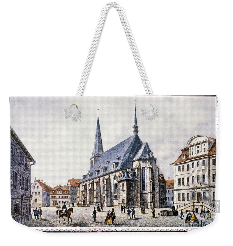 19th Century Weekender Tote Bag featuring the drawing Germany, Weimar by Granger