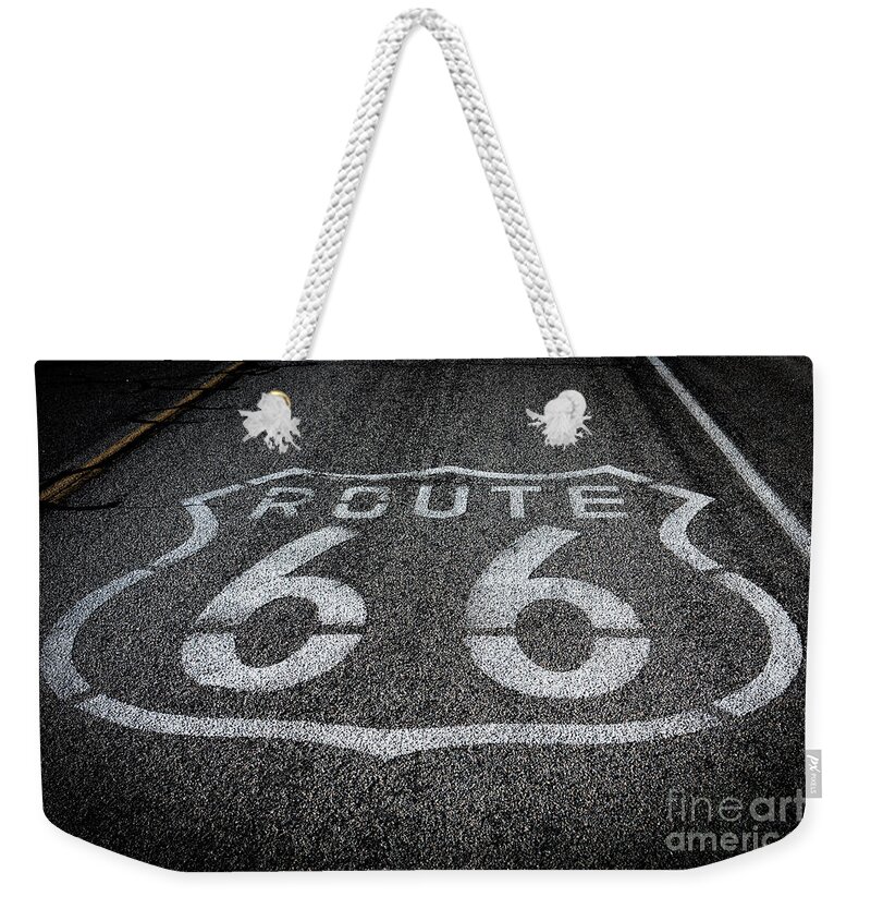 Route 66 Weekender Tote Bag featuring the photograph Get your Kicks by Jeff Hubbard