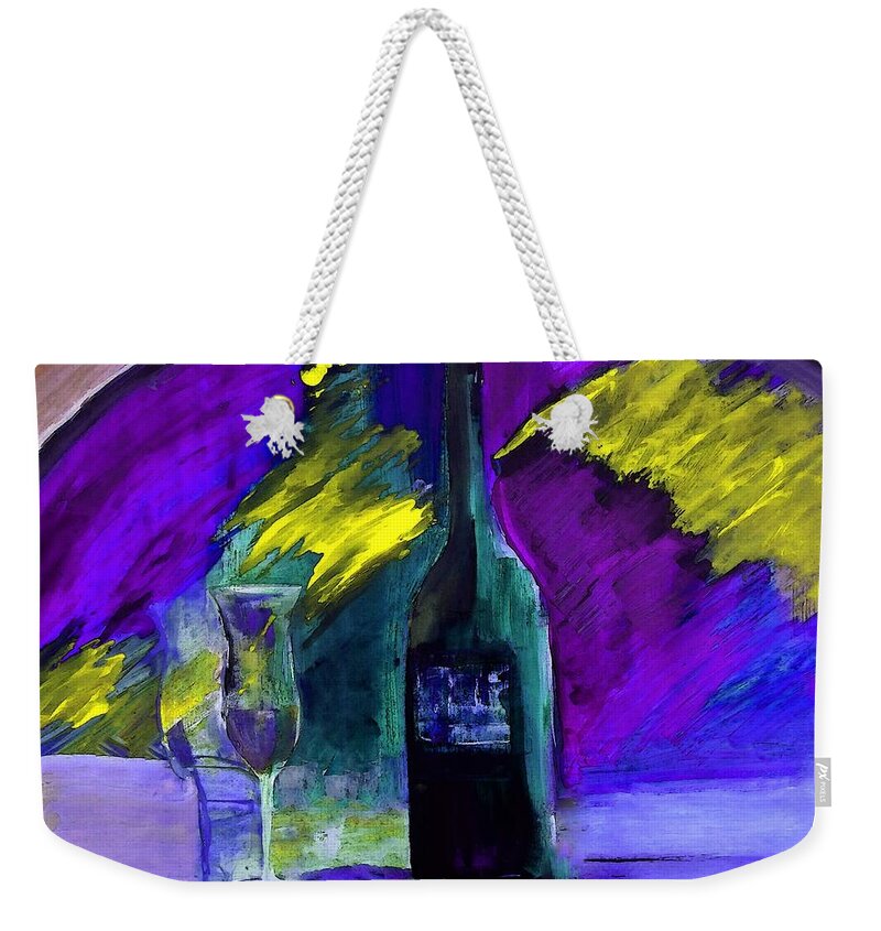 Symbolic Weekender Tote Bag featuring the painting Ghost Wine by Lisa Kaiser