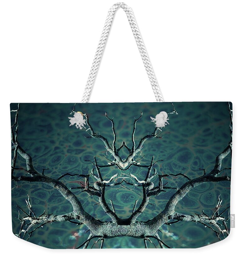 Tree Abstract Weekender Tote Bag featuring the photograph Ghosts of the Forest Spirits by John Williams