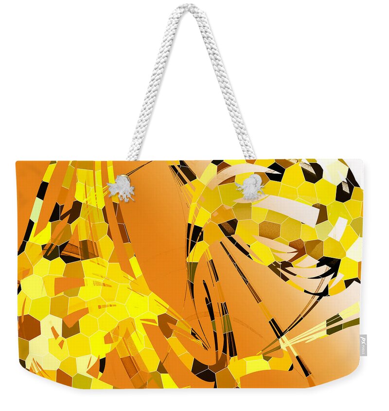 Giraffe Weekender Tote Bag featuring the digital art Giraffe by Betsy Knapp