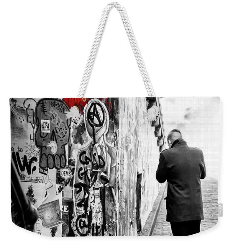 Anthony Citro Photography Weekender Tote Bag featuring the photograph Girl in Red by Anthony Citro