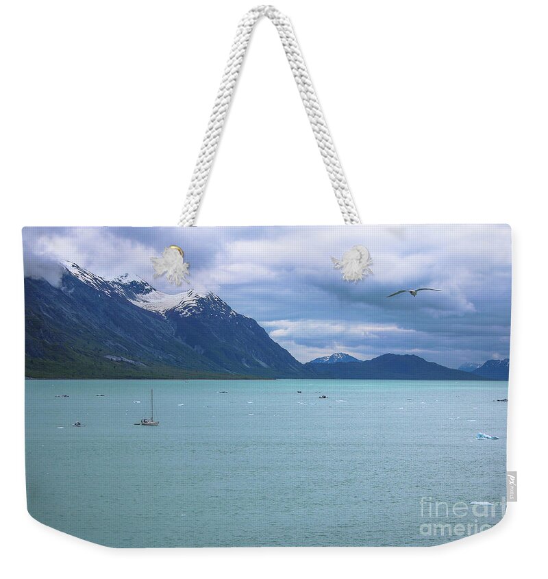 Glacier Bay National Park Weekender Tote Bag featuring the photograph Glacier Bay Alaska Two by Veronica Batterson