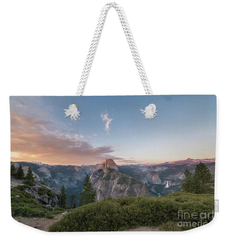 Yosemite Valley Weekender Tote Bag featuring the photograph Glacier Point Amphitheater Sunset by Michael Ver Sprill