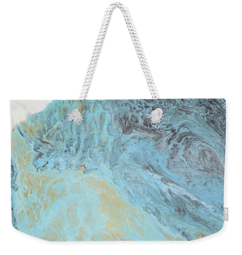 Glacier Weekender Tote Bag featuring the painting Glacier by Tamara Nelson