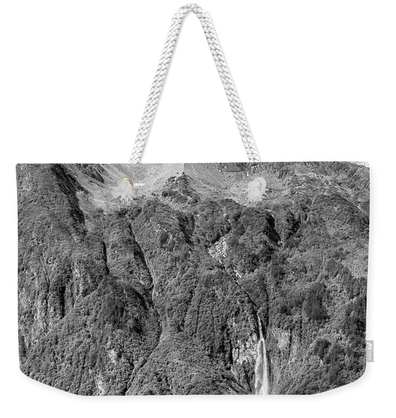 Alaska Weekender Tote Bag featuring the photograph Glacier Waterfall by Peter J Sucy