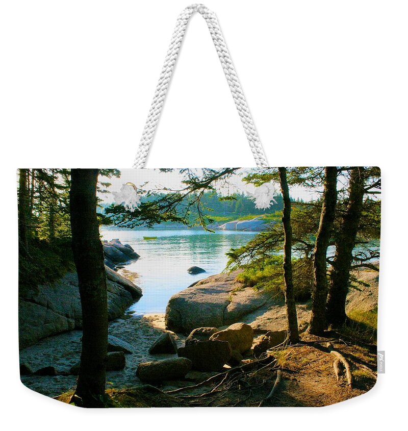  Weekender Tote Bag featuring the photograph Glade to the Side of Sand Beach by Polly Castor