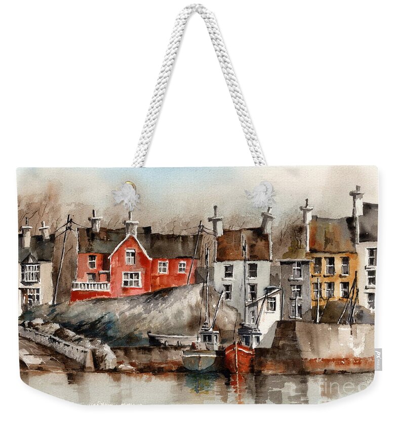  Weekender Tote Bag featuring the painting Glandore Harbour, Cork... x111 by Val Byrne