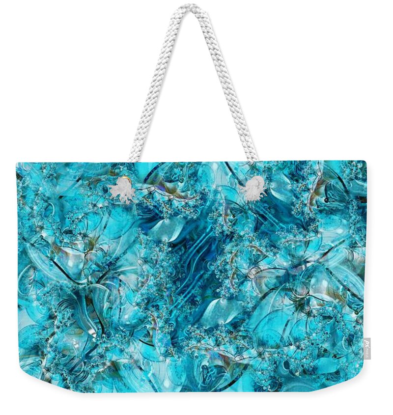 Collage Weekender Tote Bag featuring the digital art Glass Sea by Ronald Bissett