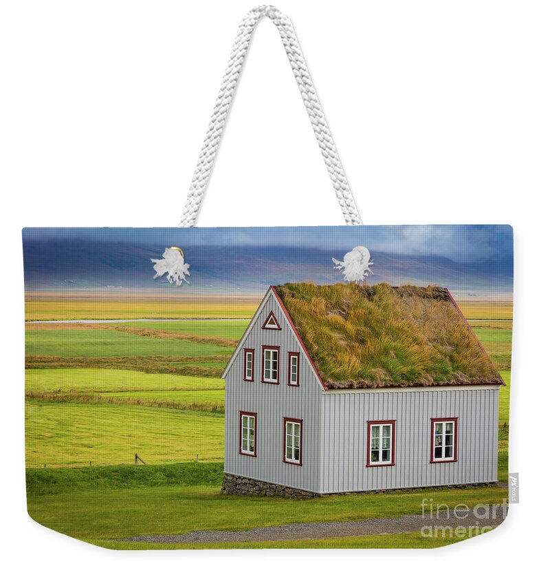 Byggðasafn Skagfirðinga Weekender Tote Bag featuring the photograph Glaumbaer Farmhouse by Inge Johnsson