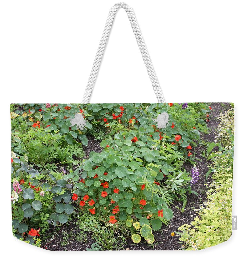 Glenveagh Castle Weekender Tote Bag featuring the photograph Glenveagh Castle Gardens 4278 by John Moyer