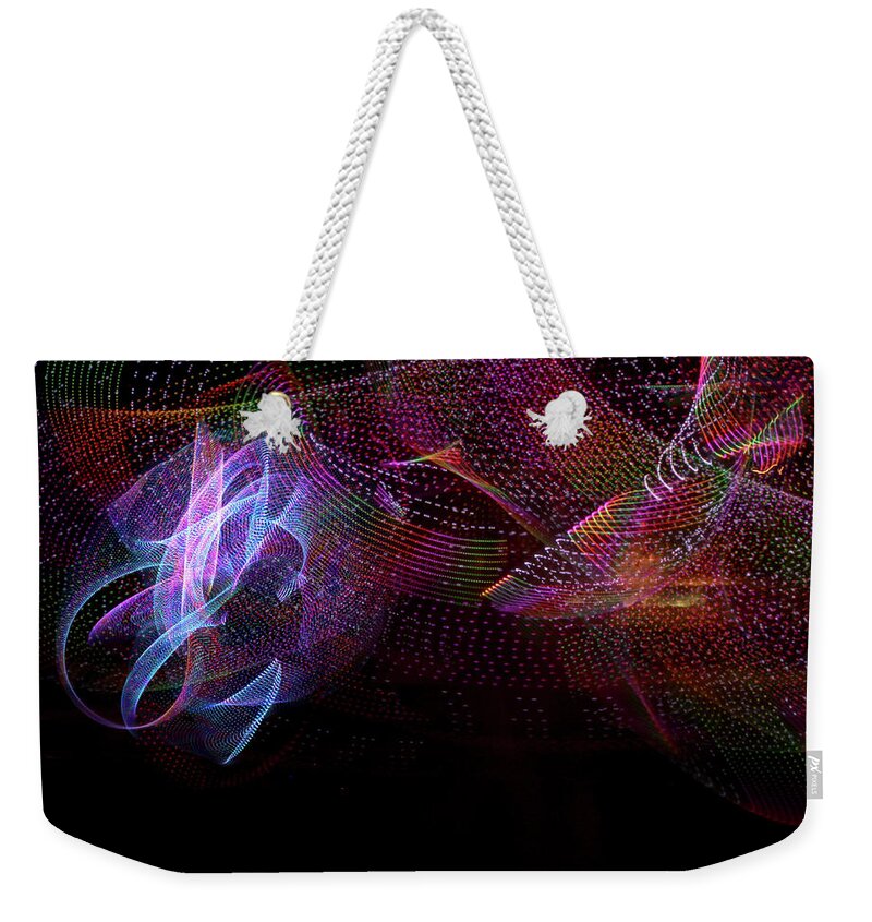 Abstract Weekender Tote Bag featuring the photograph Glow 9 by Helaine Cummins