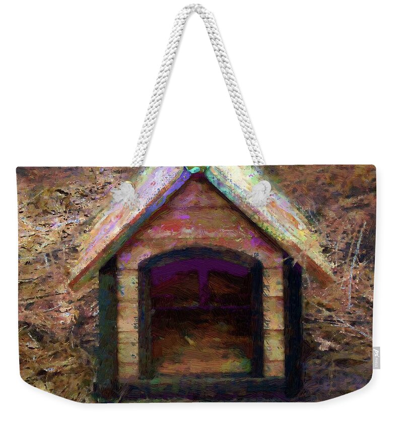 House Weekender Tote Bag featuring the painting Gnome Home by RC DeWinter