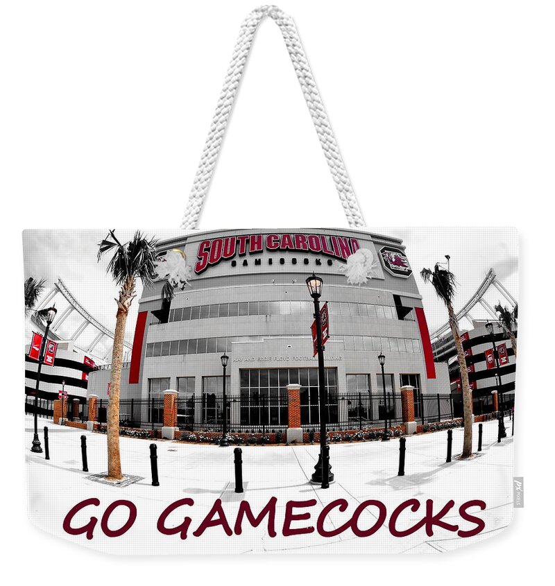 South Carolina Weekender Tote Bag featuring the photograph Go Gamecocks by Lisa Wooten