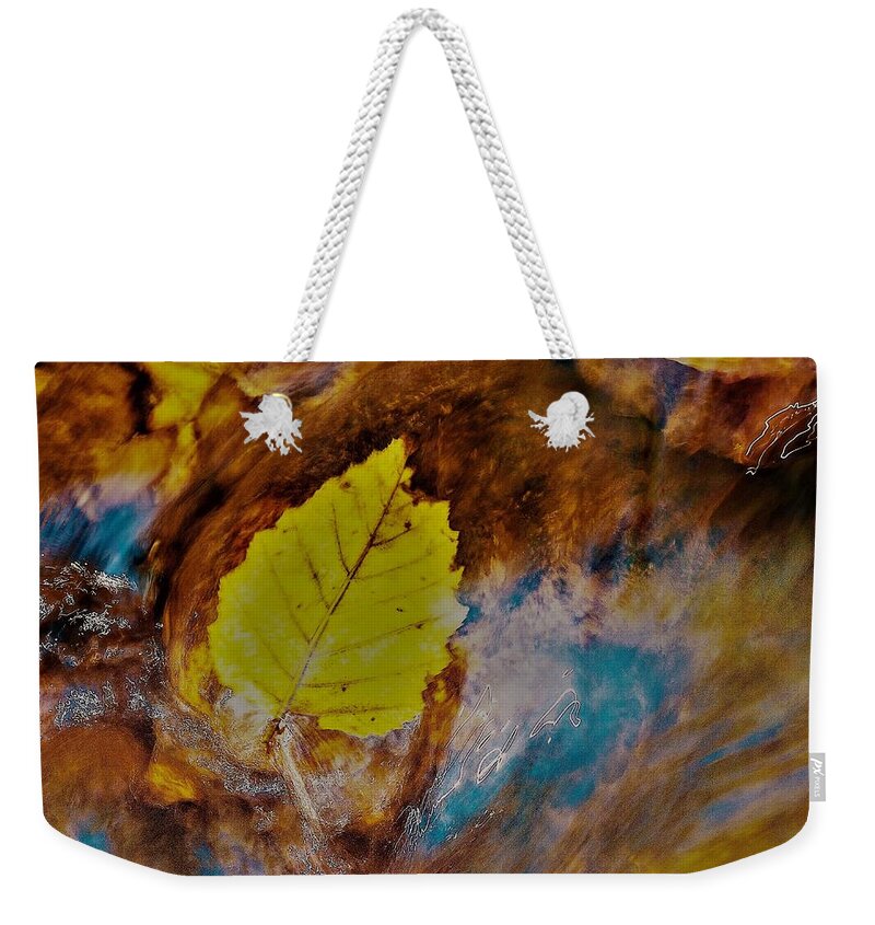Leaf Weekender Tote Bag featuring the photograph Go With The Flow by Randy Sylvia