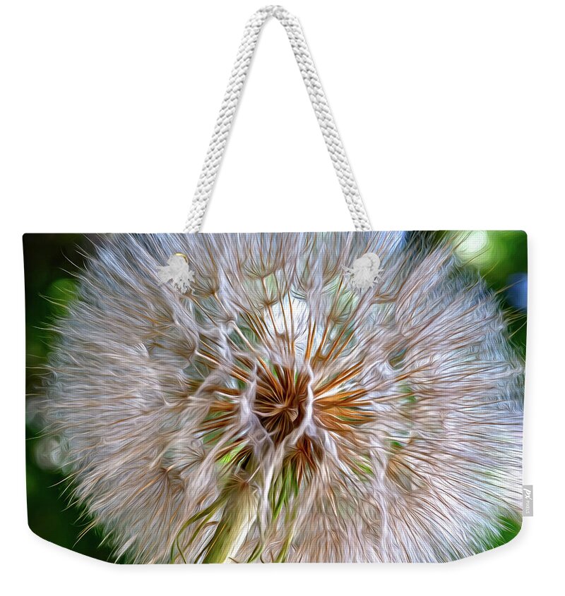 Weed Weekender Tote Bag featuring the photograph Goat's Beard - The Inner Weed - Paint by Steve Harrington