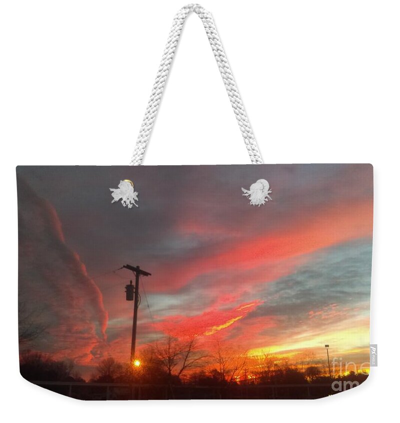 Sunrise Weekender Tote Bag featuring the photograph God's Beauty by Stacy C Bottoms