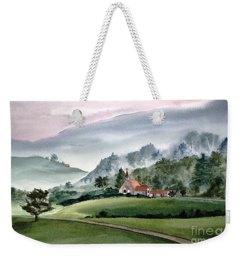Landscape Weekender Tote Bag featuring the painting God's Country by Petra Burgmann