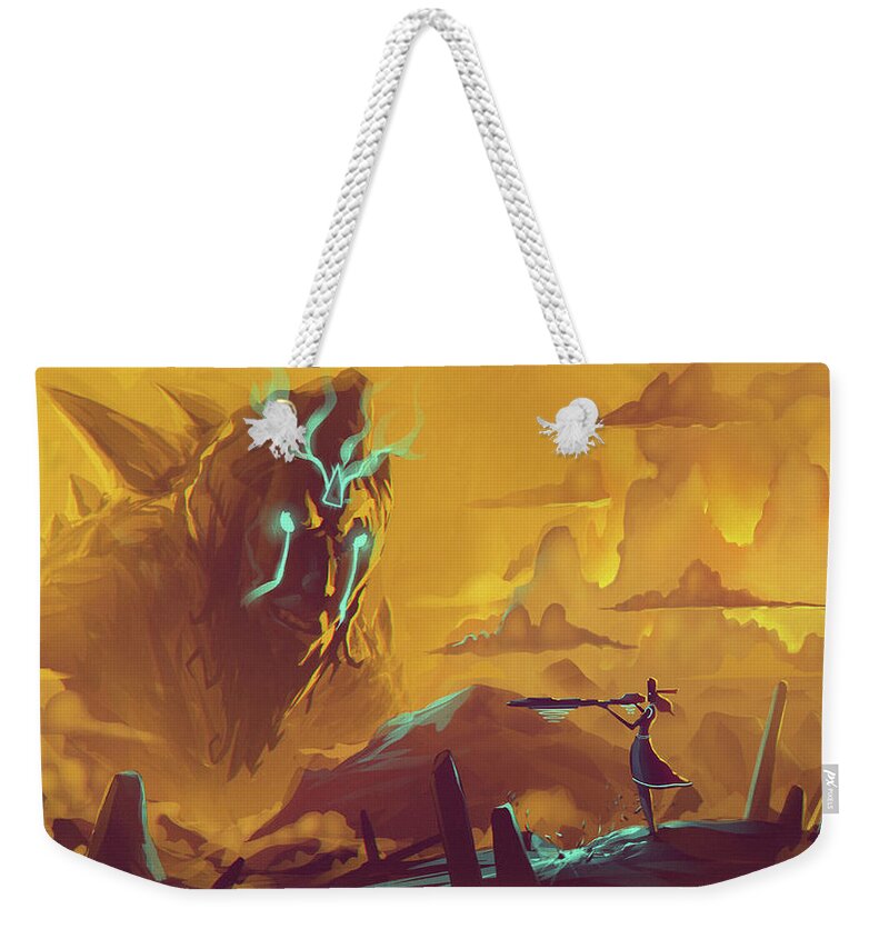 Gods Weekender Tote Bag featuring the digital art Gods by Maye Loeser