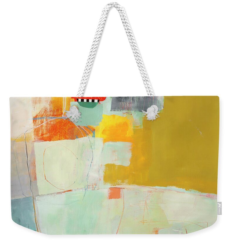 Jane Davies Weekender Tote Bag featuring the painting Going Around in Circles by Jane Davies