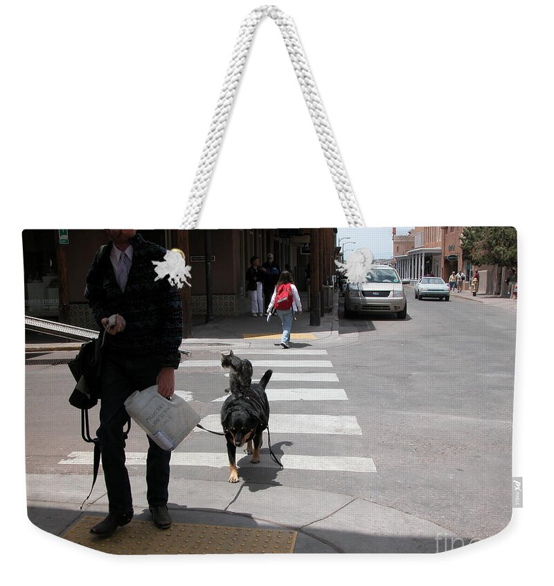 Dogs Weekender Tote Bag featuring the photograph Going to Work by Jim Goodman